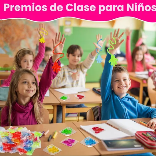 Miniatura 4 de 100 unidades de manos adhesivas para fiestas de cumpleaños para niños de 4 a 8 a 12 años, regalos de graduación para bolsas de regalos para el aula