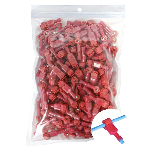 Miniatura 11 de Vrupin 120 conectores de cable en T, color azul 18-14 AWG, impermeables, grifos en T para automoción, autodesprecible rápido empalme en T, kit
