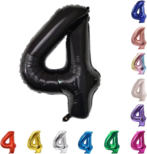 Miniatura 174 de YPSelected Globo grande de 32 pulgadas de helio con números 0-9 de papel de aluminio azul para cumpleaños, bodas y fiestas (Azul, 3)