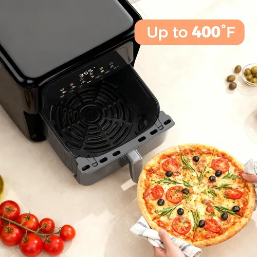 Miniatura 9 de OLIXIS Freidora de aire de 7.9QT con ventana, freidora de aire grande 12-en-1 para la familia, tecnología de aire rápido de 400°F para crujiente
