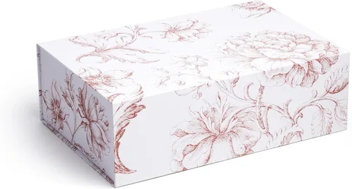 Miniatura 11 de Caja de regalo de recuerdo de lujo, paquete de 3 cajas decorativas florales rosas con tapas magnéticas para regalos, caja de recuerdos de boda