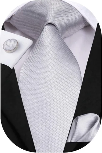Miniatura 230 de Hi-Tie Corbatas de seda para hombre, diseño de cachemira a rayas, con bolsillo, gemelos cuadrados, conjunto formal de negocios
