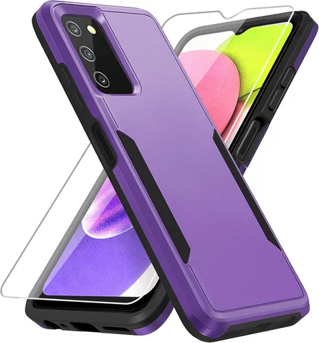 Miniatura 9 de Funda para Samsung Galaxy A03S, con protector de pantalla [prueba de caídas de grado militar], resistente, resistente, a prueba de golpes, para Negro