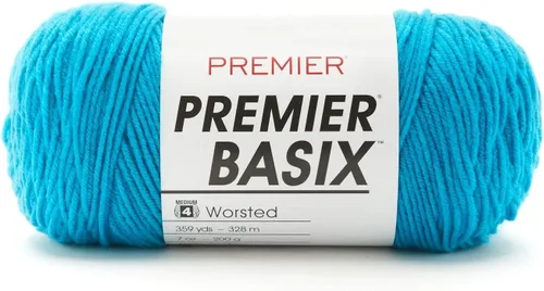 Miniatura 49 de Premier Yarns Basix, hilo de estambre sólido, hecho de acrílico, hilo ideal para ganchillo y tejer, Pecan, 359 yardas 1115-35 Pecan