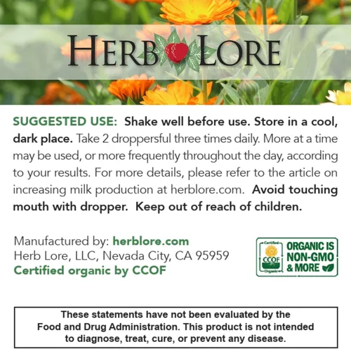 Miniatura 7 de Herb Lore Organic Goats Rue Tintura - Suplemento de lactancia para lactancia materna - Apoyo natural de producción de leche materna para aumentar