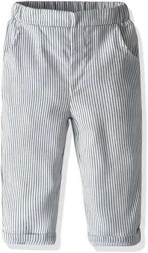 Miniatura 4 de Camisa a rayas para niños pequeños con corbata de moño + pantalones largos con tirantes