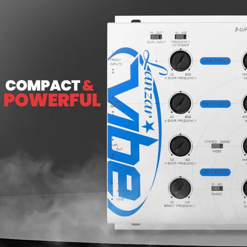Miniatura 5 de LANZAR Vibe - Red cruzada de audio electrónico de 3 vías mejorada con canal de paso alto y paso bajo, pendiente de octava de 12 dB, control remoto