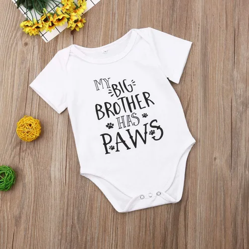 Miniatura 26 de Pañalero para bebé recién nacido, con frase en inglés “Got my mind on my momy”, color gris y blanco, talla 0-18M