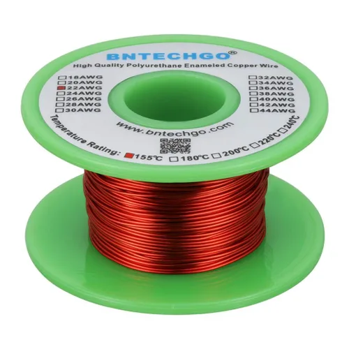 Miniatura 12 de BNTECHGO - Alambre magnético de 26 AWG, cable de cobre esmaltado para bobinado, 4 onzas, 0.0157 pulgadas de diámetro, 1 bobina de color rojo, Rojo 4