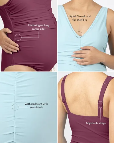 Miniatura 2 de Kindred Bravely Traje de baño de maternidad de una pieza Gathered Trajes de baño de maternidad para mujer