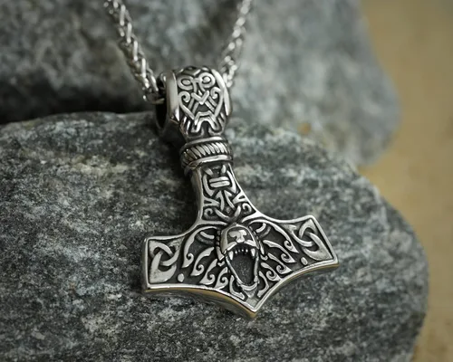 Miniatura 68 de Baldur Jewelry - Collar de martillo Thors Mjölnir - Colgante de martillo de Thor nórdico vikingo joyería vikingo - Collar Thor - Regalos Thor
