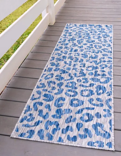 Miniatura 61 de Unique Loom Outdoor Safari Collection Alfombra de área - Leopardo (4 pies 1 pulgada x 6 pies 1 pulgada rectangular, gris claro/gris)