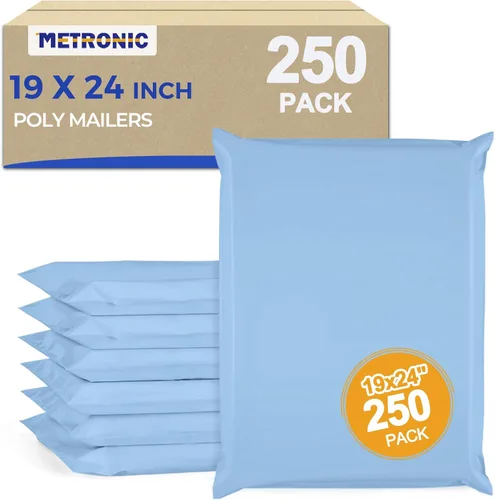 Miniatura 43 de Metronic Sobres de polietileno grandes de 24 x 24 pulgadas, 100 unidades, bolsas de envío adhesivas fuertes para ropa, sobres impermeables para Lila