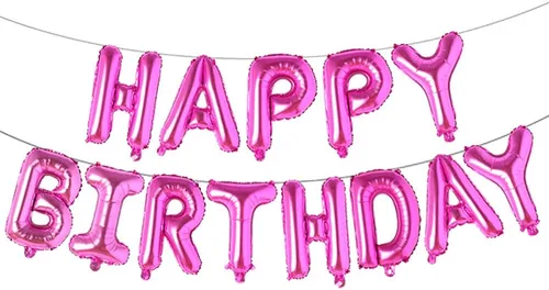 Miniatura 14 de Globos de cumpleaños con texto en inglés «Happy Birthday», de papel de aluminio para decoración (idioma español no garantizado), Azul Start