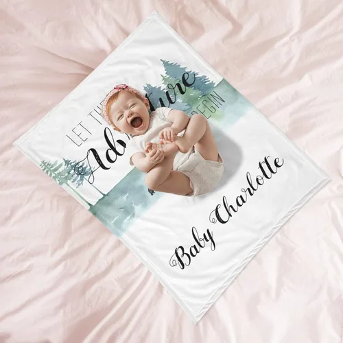 Miniatura 3 de Manta de bebé personalizada para niños y niñas, manta de bebé personalizada con nombre, regalos personalizados para baby shower, mantas recibidoras