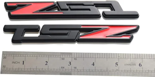 Miniatura 2 de 2 piezas Z51 emblema placa de identificación 3D reemplazo de letra para C5 C6 C7 Corvette (negro)