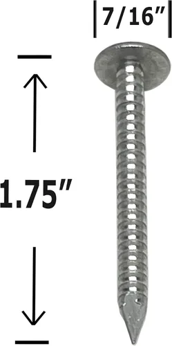 Miniatura 2 de Clavo de vástago de anillo de 1.75 pulgadas – Clavos de revestimiento para techos – Revestimiento de vinilo y aluminio y clavo de facacia – Clavo