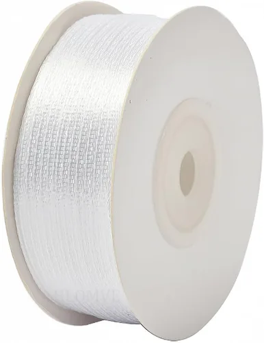 Cinta blanca de 1/8 pulgadas x 100 yardas, cintas de tela de satén blanco para envolver regalos, manualidades, álbumes de recortes, ramos florales,