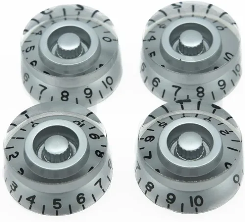 Miniatura 6 de KAISH Juego de 4 perillas de control de velocidad de guitarra de color ámbar, compatible con guitarra LP