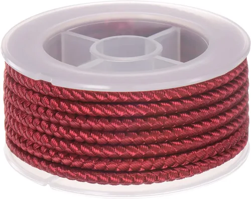 Miniatura 24 de HARFINGTON Cordón de hilo de nailon para cuentas de 0.063 in, cuerda de nailon trenzado extrafuerte para manualidades, pulseras, joyería, Negro