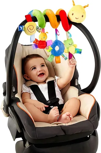 Uonlytech Juguetes Colgantes de Sonajeros para Cuna de Bebé, Juguetes para Asiento de Automóvil Sonajeros Colgantes en Espiral Juguete en Espiral