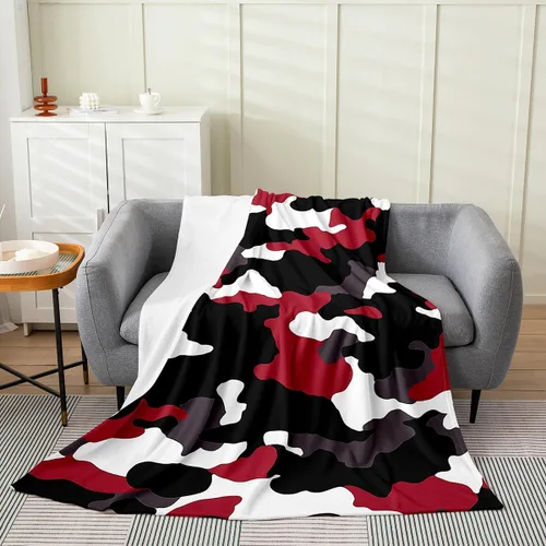 Miniatura 23 de Erosebridal Manta de hojas para niños, niñas y hombres, manta de forro polar colorida, manta de cama de hojas de mandala bohemio, 30 x 40 pulgadas