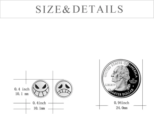 Miniatura 4 de POPLYKE Pendientes de anime de plata de ley 925 para mujer y hombre, Plata de ley, Plata de ley