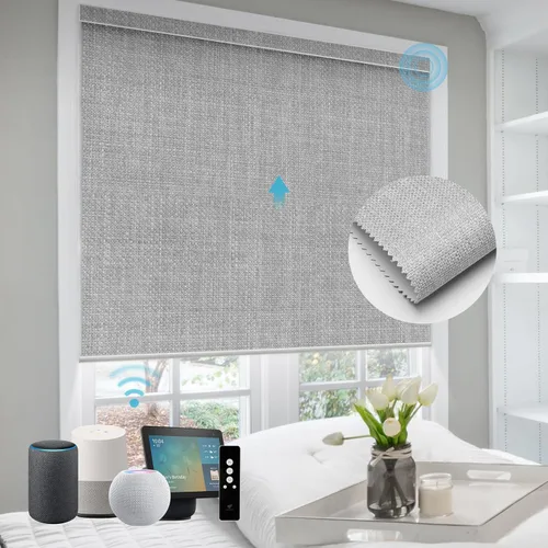 Miniatura 11 de SmartWings Persianas Motorizadas con Sombras para Ventana Control Remoto Funciona con Thread Apple Homekit Z-Wave Alexa 100% Blackout de Doble Cara