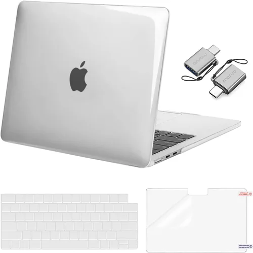Miniatura 19 de Mosiso Funda para MacBook Air de 13 y 13.6 pulgadas, 2024, 2023 y 2022, M3 A3113, M2 A2681, Touch ID, carcasa rígida, cubierta de teclado, protector