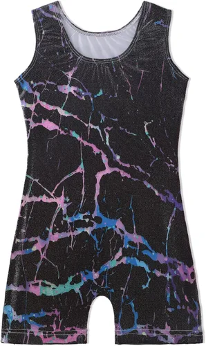 Miniatura 3 de EQSJIU Leotardos de gimnasia para niñas y niños mosaico sirena mariposa estrellas leopardo galaxia teñido anudado cosmos leopardo