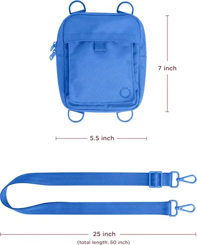 Miniatura 3 de Ubbi Bolsa de golosinas para perros para entrenamiento y caminar, opciones de uso de 3 vías, cruzado, cintura o clip, con cierre magnético