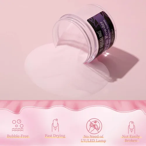 Miniatura 8 de ROSALIND Polvo acrílico rosa suave – 4.23 onzas / 4.23 oz polvo acrílico para extensión de uñas acrílicas, polvo acrílico de polímero profesional