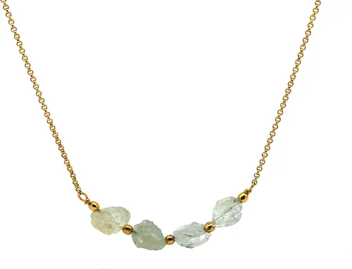 Gempires Natural Raw Bar Crystals Pendant Necklace Handmade Jewelry 22 inch Adjustable Chain