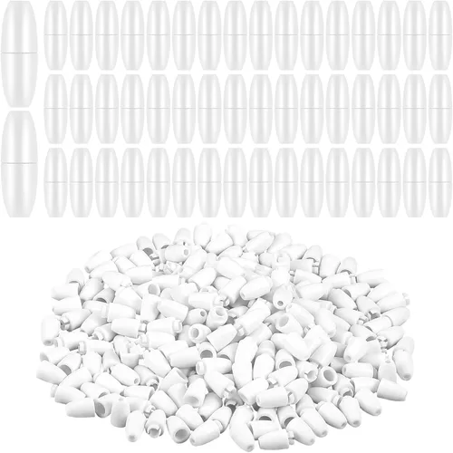 Miniatura 12 de WILLBOND 100 cierres separables para collares, cierres de pulsera de seguridad de plástico para cordón, conectores de barril de cuentas para Negro