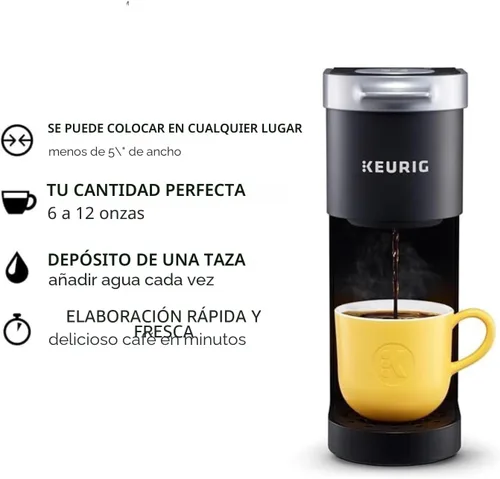 Miniatura 2 de Keurig K-Mini Plus - Cafetera de cápsulas K-Cup de una sola porción, con tamaño de preparación de 6 a 12 onzas, almacena hasta 9 cápsulas