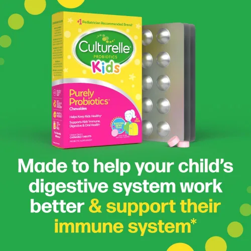 Miniatura 3 de Culturelle Kids - Probiótico masticable diario para niños, para niños de 3 años en adelante, 30 unidades, #1 Marca recomendada por pediatras