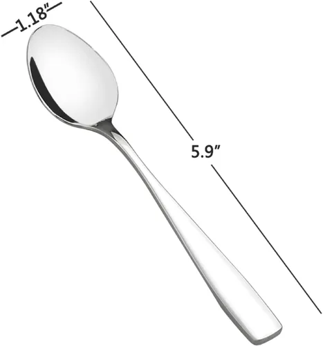 Miniatura 2 de 16 cucharaditas de acero inoxidable, 5.9 pulgadas