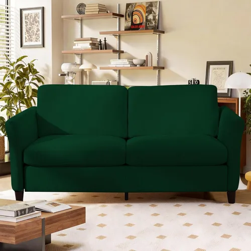 Miniatura 19 de Valthie 61" Corduroy Loveseat Sofa, Modern Comfy Couches with Side Pocket, 2-Seater Sofa Couch for Living Room, Bedroom and Small Spaces,Beige