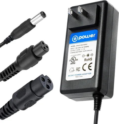 T POWER Cargador de 3 pines de 42 V para Hover-1 HY-X10 HY-Beast Ranger+ DSA-BLST DSA-BLST-BF21 DSABLST XVE-4200150 JY-420150 GA19-4200850US Ac DC