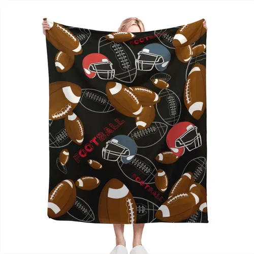 Miniatura 10 de Manta de béisbol suave y cálida para niños y adultos, manta de franela de lujo ligera y acogedora para sofá, cama, sofá, 50 x 40 pulgadas
