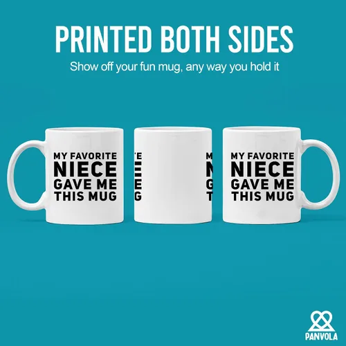 Miniatura 3 de Panvola Mi sobrina favorita me regaló esta taza Divertida Regalos Para Tías Y Tíos Celebración De Cumpleaños La Mejor Tía Apreciación Taza De Café