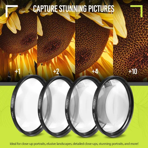 Miniatura 4 de Kit de lentes Ultra Deluxe para cámaras Canon Rebel T3, T5, T5i, T6, T6i, T7, T7i, EOS 80D, EOS 77D con lente Canon EF-S de 0.709-2.165 in es II.