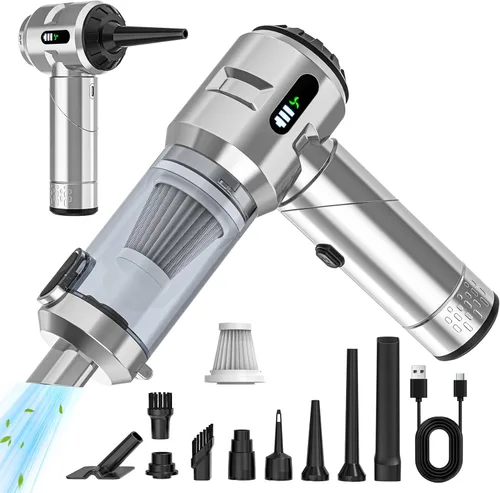Miniatura 9 de Sycoodeal Aspiradora de mano para automóvil, 25000 PA, fuerte succión ciclónica, portátil, mini aspiradora inalámbrica con pantalla digital, ligera