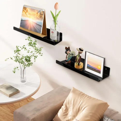 Miniatura 2 de upsimples Estantes acrílicos para decoración de pared, estante de exhibición de 15 pulgadas, organizador de perfumes para baño, dormitorio, sala