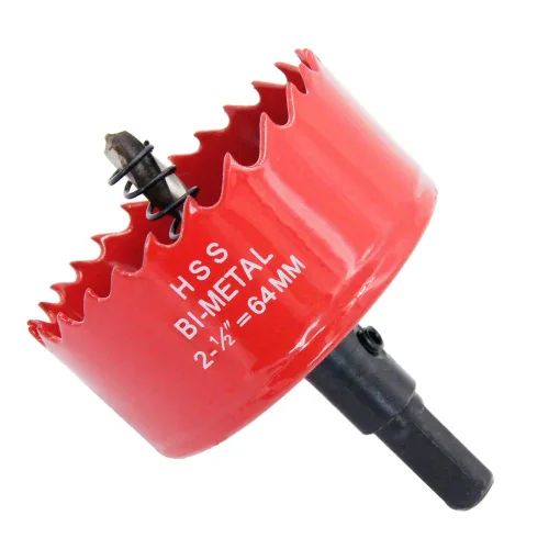 Miniatura 42 de Broca bimetálica para taladro, cortador de orificios HSS con eje para madera y metal