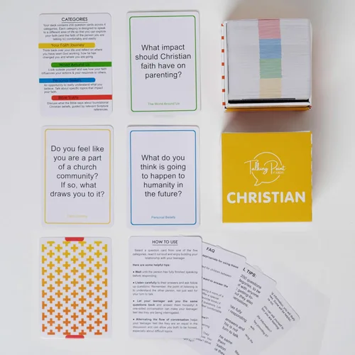 Miniatura 8 de 200 tarjetas de conversación para cristianos – Explora tu fe y diviértete en la noche de juegos familiares, estudio bíblico o grupos juveniles