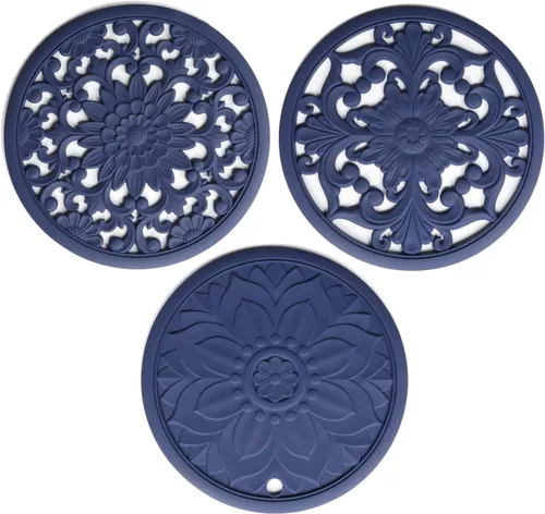Miniatura 7 de Salvamanteles de silicona para platos calientes, mesa, encimera, antideslizantes, resistentes al calor, salvamanteles modernos para tetera