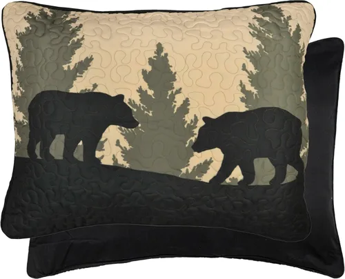 Donna Sharp - Ropa de cama a cuadros diseño de caminata de osos | Cierre de cremallera fácil de quitar, combina con juegos de cama, mantas y