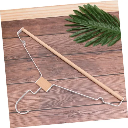 Miniatura 2 de Alipis Perchas de metal de madera, ganchos resistentes para el hogar, diseño ranurado, moderno, perchero, 360, giratorio, elegante