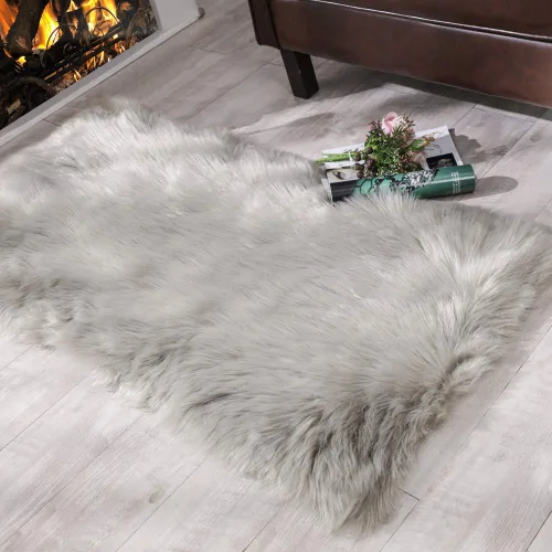 Miniatura 49 de Carvapet - Tapete suave de cuero sintético de oveja, lanudo y lujoso, grande (para decorar habitación), lado de la cama, dormitorio, sala de estar